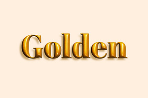 Golden - Editable Text Effect, a Layer Style Add-On by designvectx