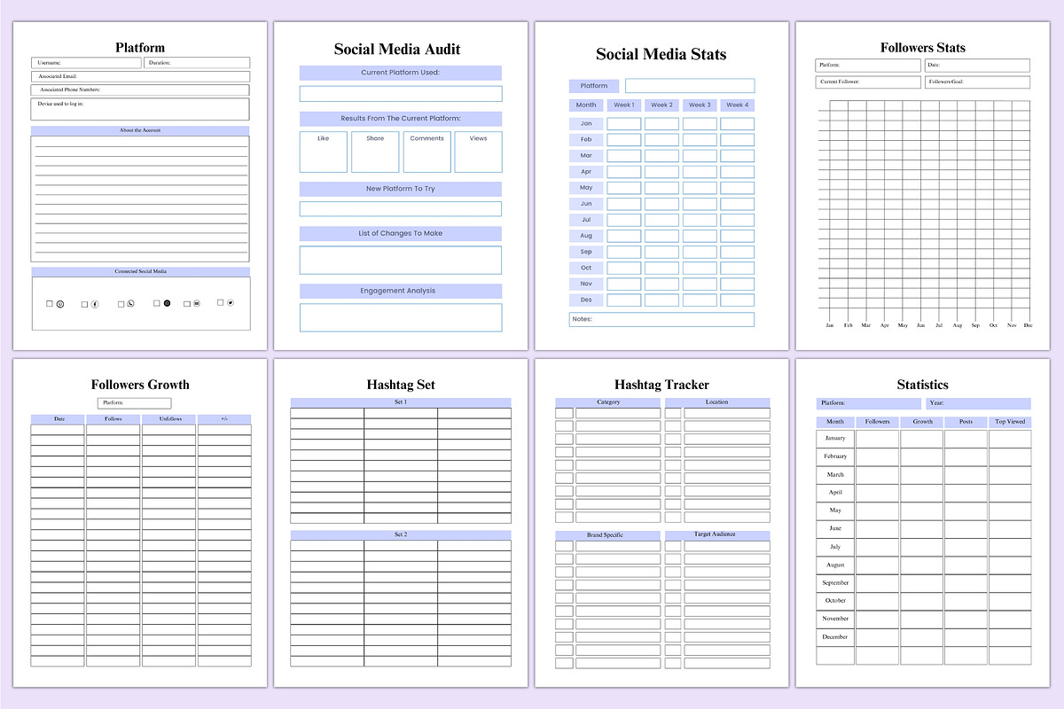 2025 Social Media Planner For Canva, a Stationery Template by Shumaya (Photo 5 of 7)