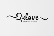 Qulove - Lovely Script Font, a Script Font by Fontcastle (Thumbnail 1 of 6)