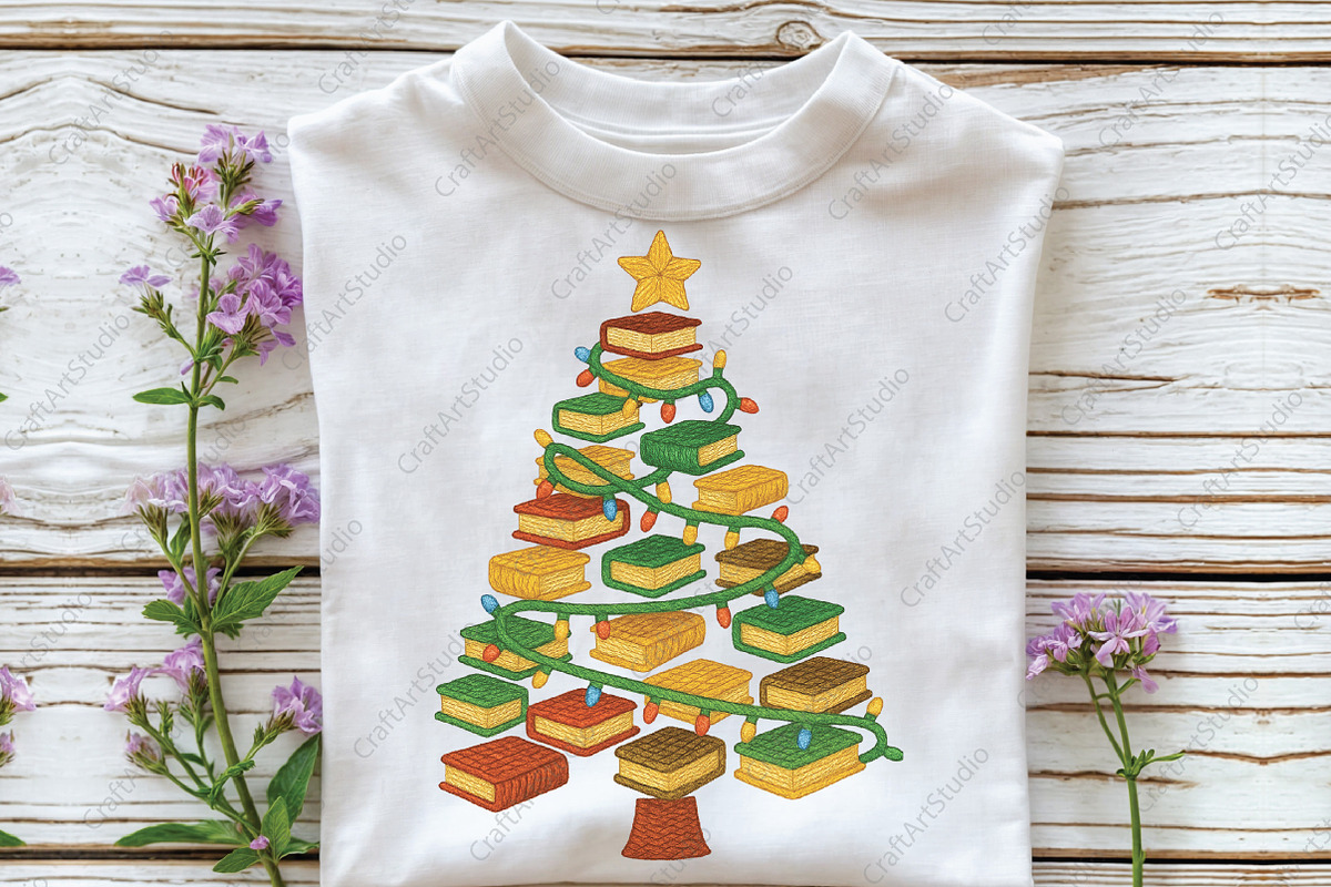 Book Christmas Tree PNG, an Illustration by CraftArtStudio (Photo 3 of 4)