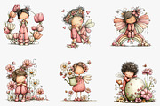 Whimsical Easter fairy Clipart, an Illustration by CreationArt (Thumbnail 4 of 7)