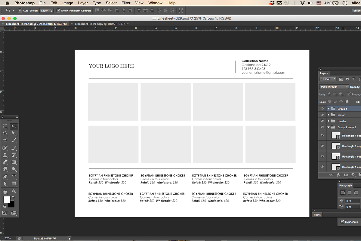 Line sheet Template-id29, a Stationery Template by AIW SOLUTIONS