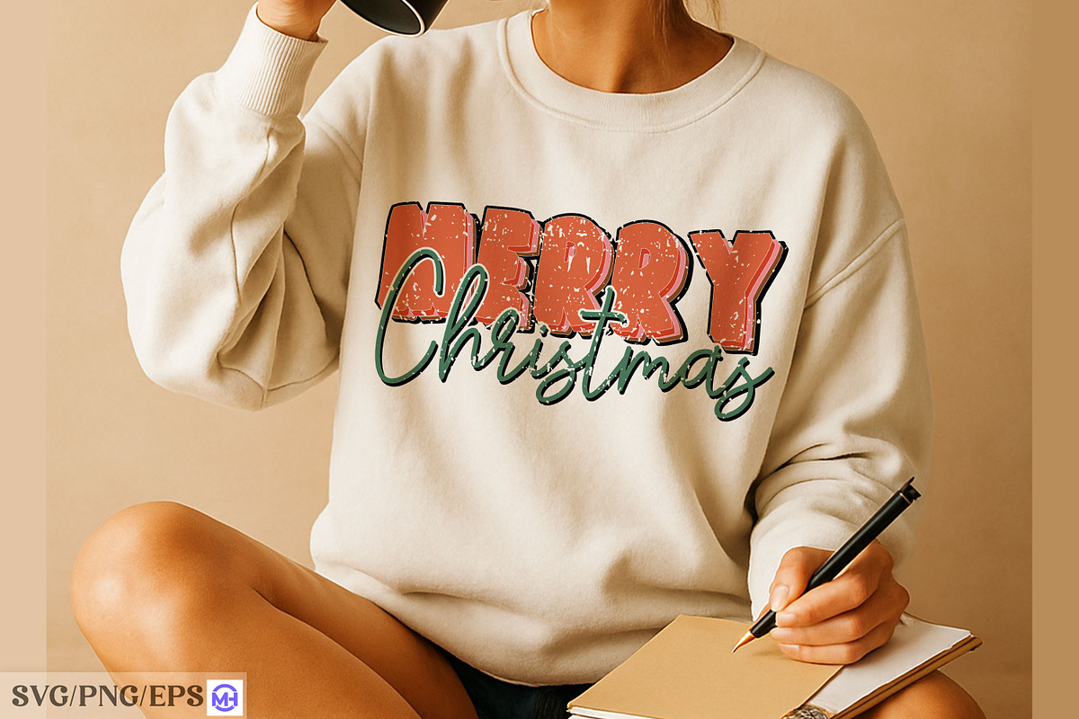 Merry Christmas SVG PNG T-shirt, a Graphic by mh_arif (Photo 2 of 4)