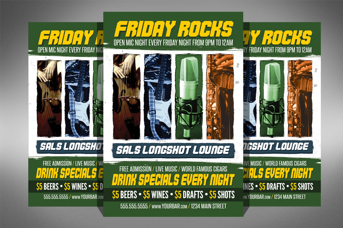 Open Mic Night Flyer, a Flyer Template by Creativenauts (Photo 1 of 4)