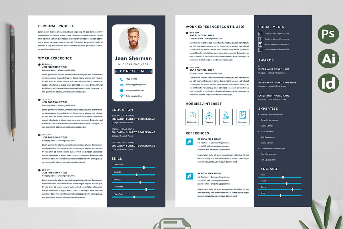 Black White CV, a Resume Template by Attractive Resume (Photo 2 of 3)
