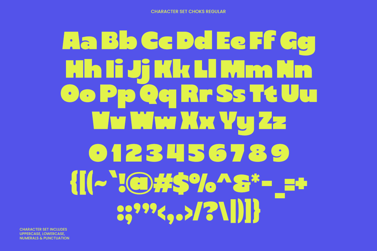 Choks - Heavy Bold Branding Font, a Sans Serif Font by Say Studio (Photo 9 of 10)