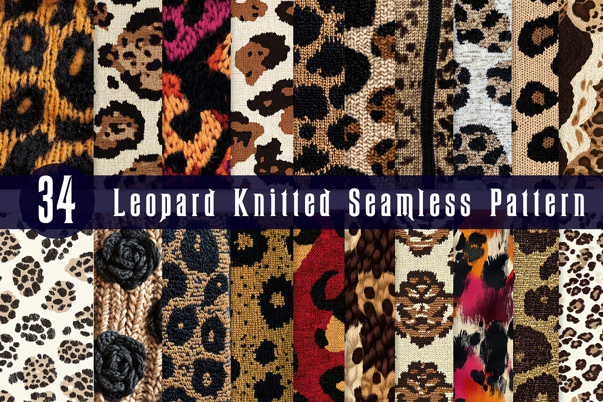 Leopard Knitted Seamless Pattern, a Pattern Graphic by CreationArt (Photo 1 of 7)