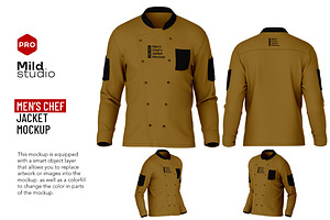 Men's Chef Jacket Mockup