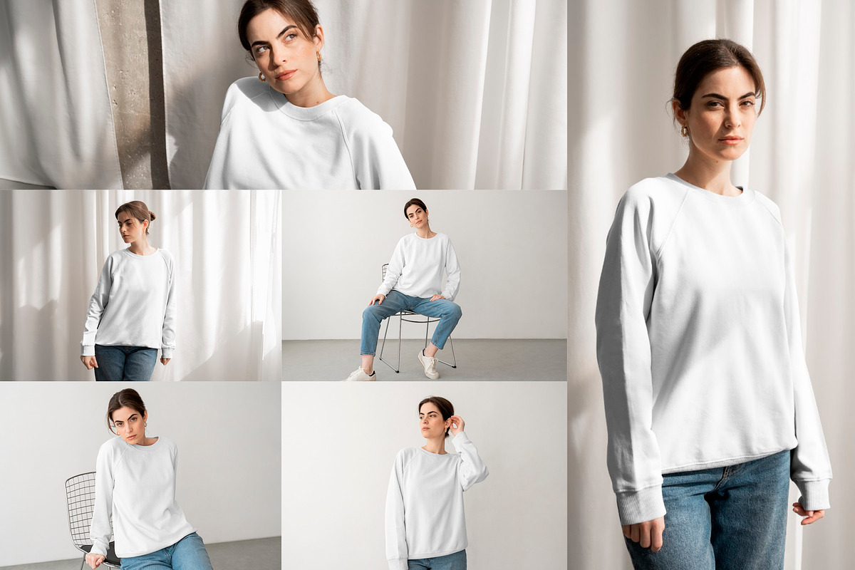Woman Sweatshirt Mockup Bundle, a Hoody Mockup by Moixo studio (Photo 10 of 10)