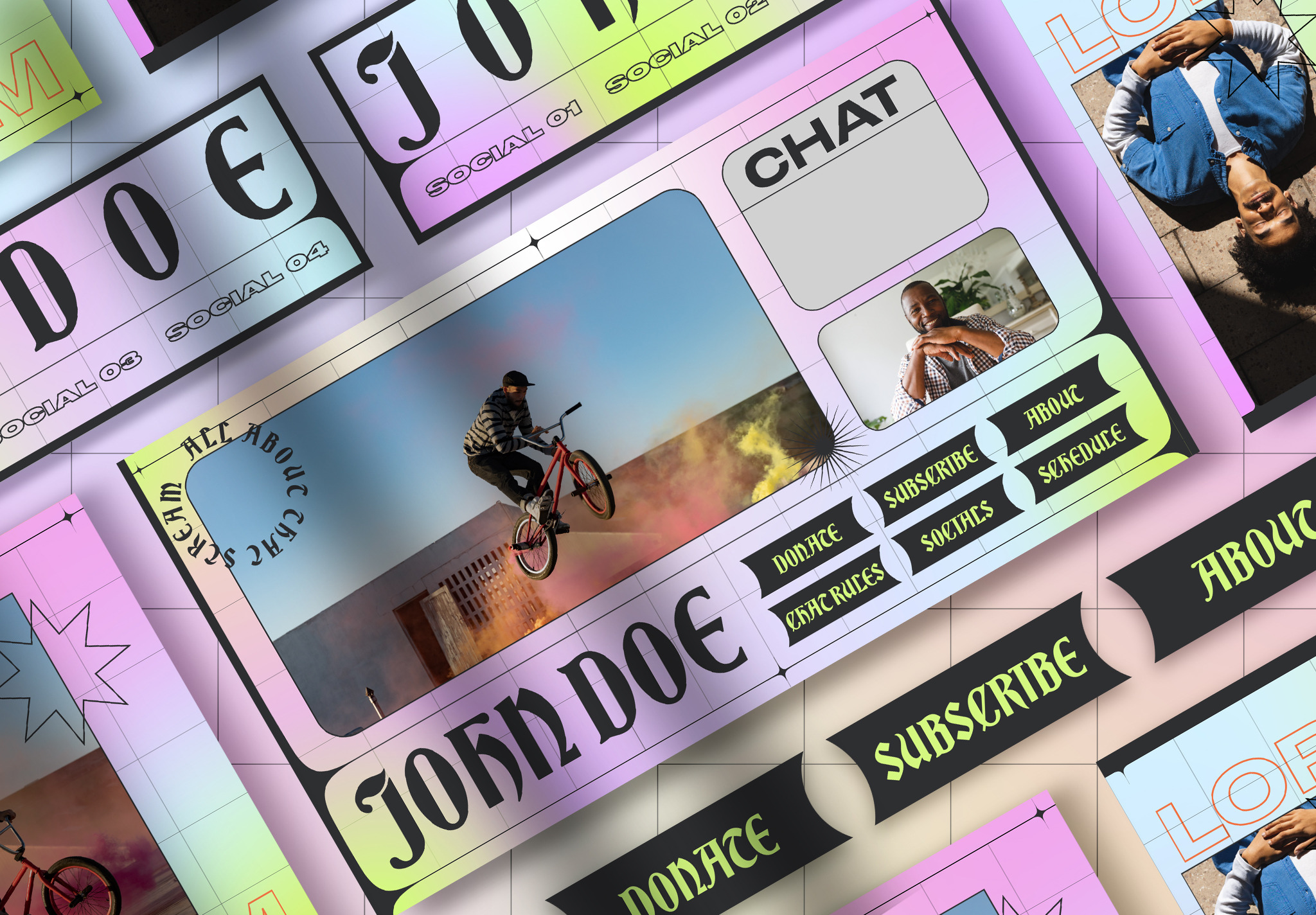 Stream Overlay with Neon Gradients, a Templates & Theme by wavebreak
