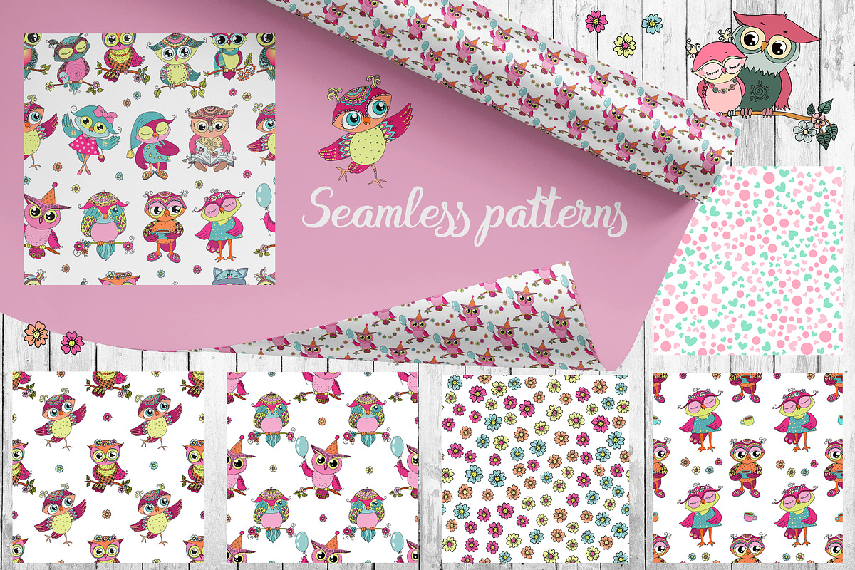 Cute owls, an Object Graphic by Maya Ivart (Photo 4 of 12)