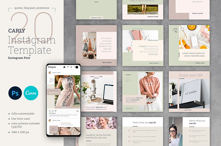 Carly - Instagram Templates, a Marketing Template by Sabin