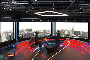 Virtual TV Studio Chat Set 2