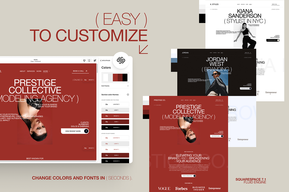 Bold Squarespace Template, a Squarespace Template by Glowup Online (Photo 7 of 9)