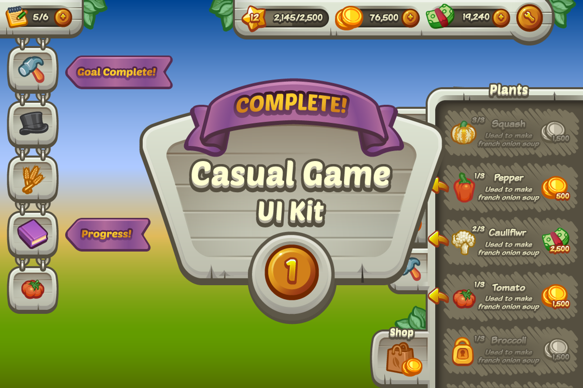 Complete Mobile Game UI Kit