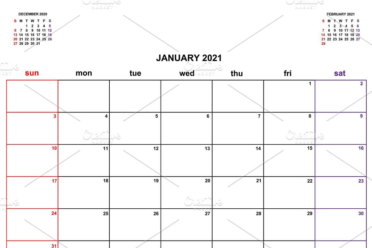 Calendar Planner 2021, a Flyer Template by art789 studio (Photo 1 of 13)