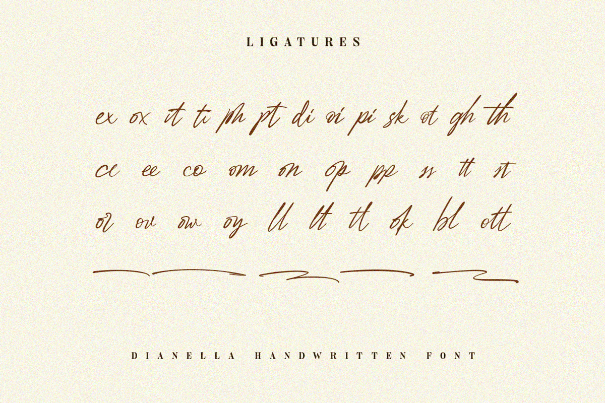 Dianella - Handwritten Script, a Script Font by Letterhend Studio (Photo 6 of 9)