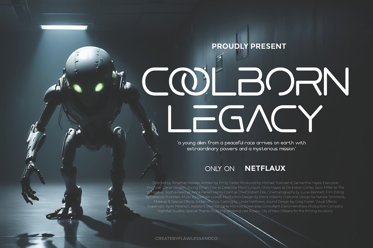 Zoqula – Futuristic Font, a Font by Flawless And Co (Photo 5 of 10)