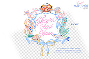 Preppy Coastal Mahjong Illustration, a Decorative Illustration by TheHappyGiftArt (Thumbnail 7 of 7)