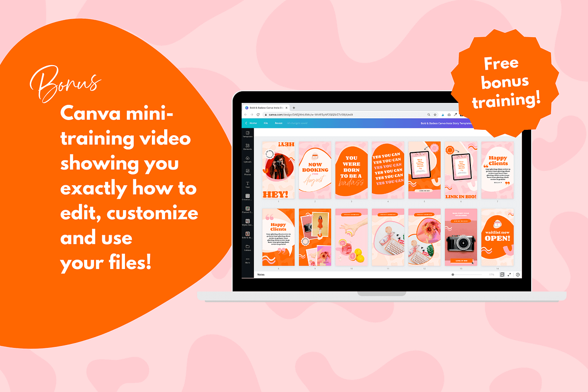 Bold Canva Instagram Story Templates, a Social Media Template by Kurly Creative (Photo 9 of 11)
