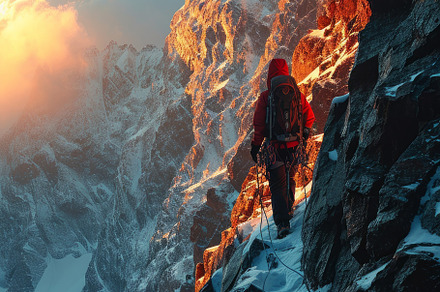 climber in the mountains, a Photo by Pictures for you!!!!!!!!!
