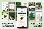 Plant Pinterest Pins Canva Templates, a Social Media Template by Snapybiz (Thumbnail 4 of 10)