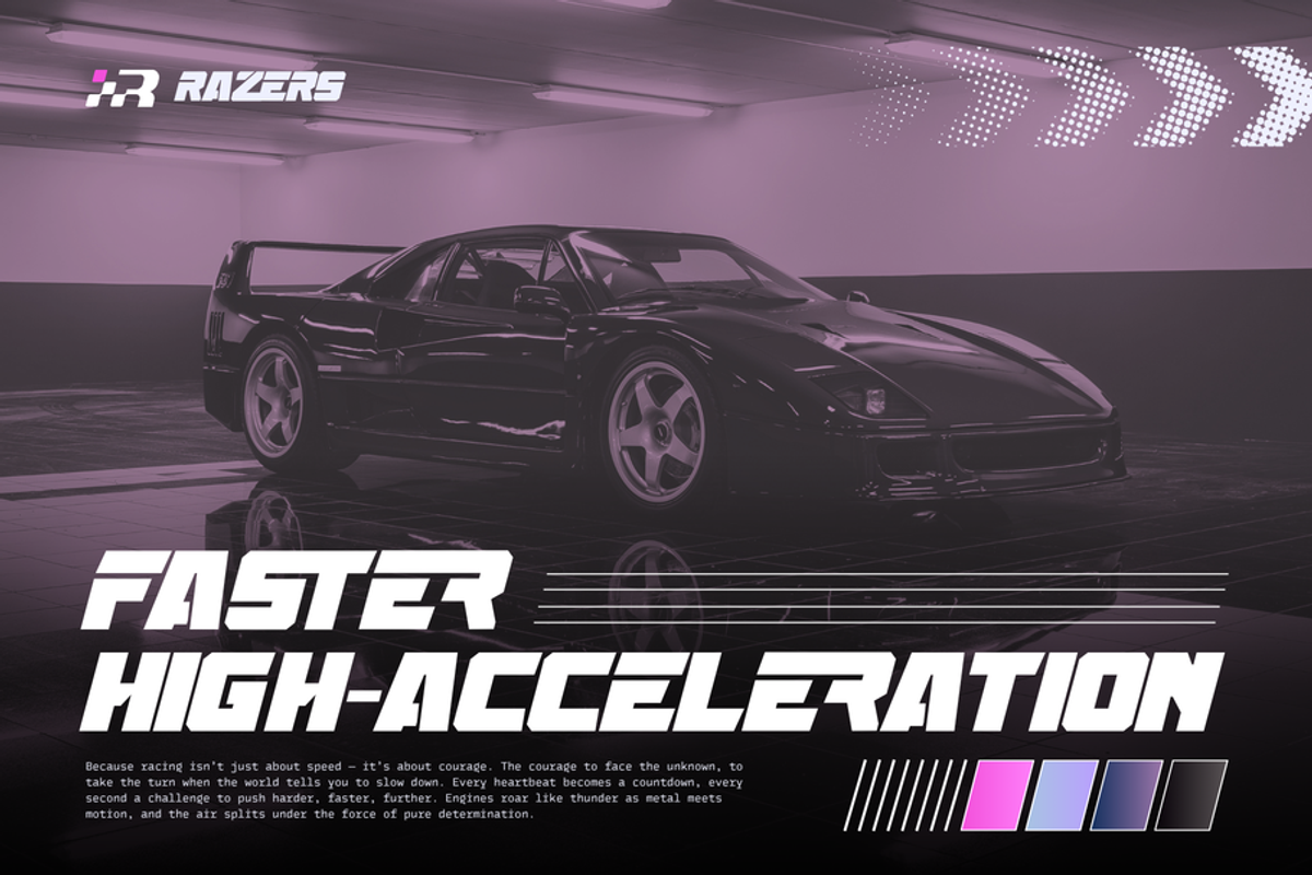 Sport Lane - Racing Logo Font, a Sans Serif Font by Nirmana Visual (Photo 2 of 14)