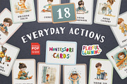 Everyday Actions Montessori Cards, an Education Illustration by Pix Cafe (Thumbnail 1 of 10)