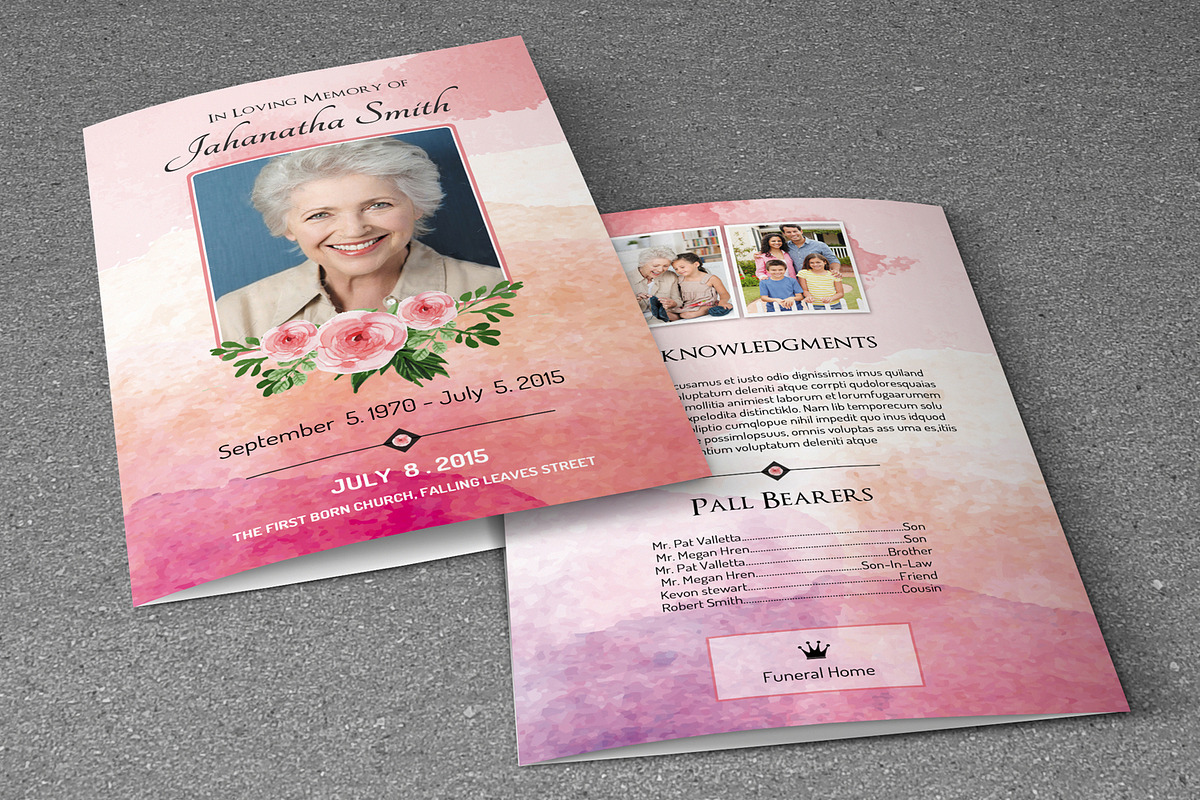 Funeral Program Template-V269, a Brochure Template by Template Shop (Photo 3 of 4)