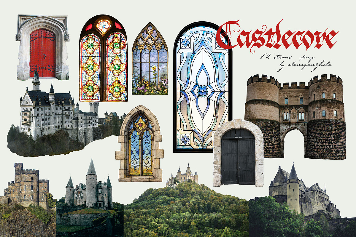 MEDIEVAL FANTASY - Scrapbooking Set, an Object Graphic by alenaganzhela (Photo 3 of 13)