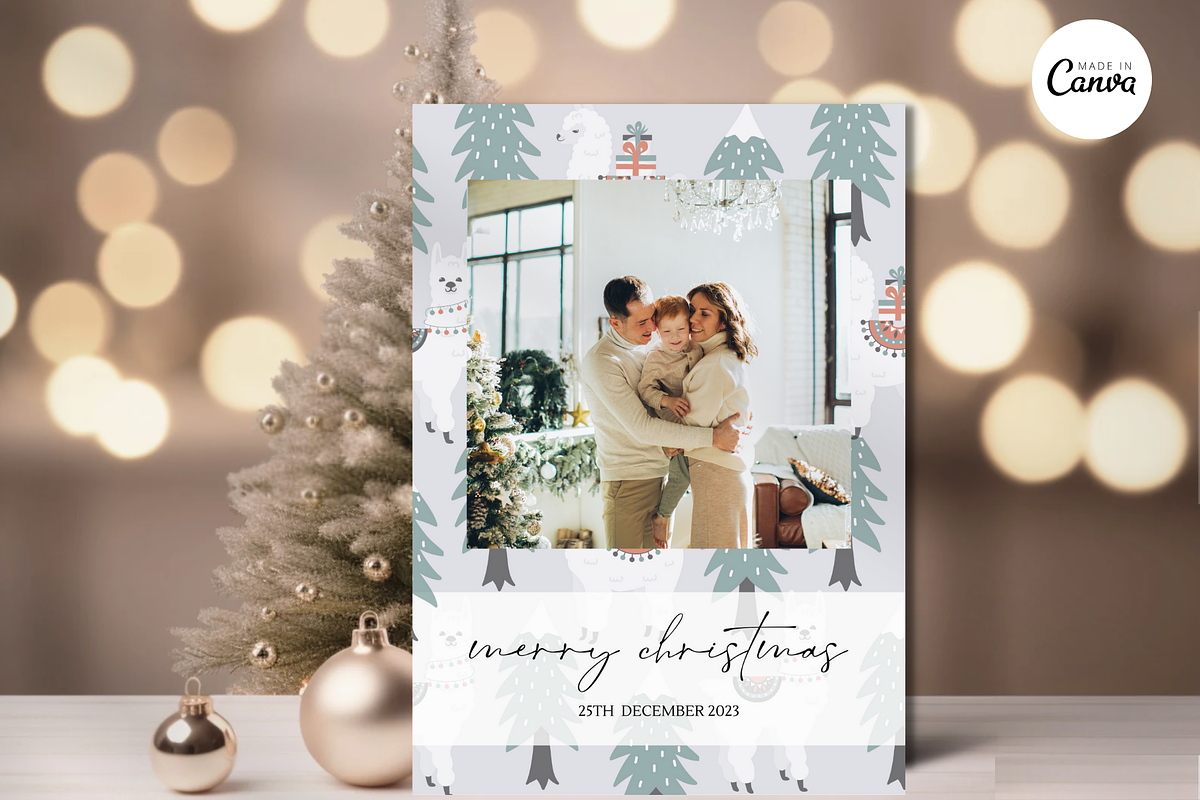 DIY Photo Collage Christmas Card-C5, a Card Template by ReneeW1 (Photo 3 of 6)