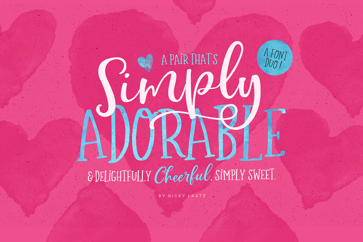 The Simply Sweet Font Duo, a Script Font by Nicky Laatz (Photo 8 of 12)