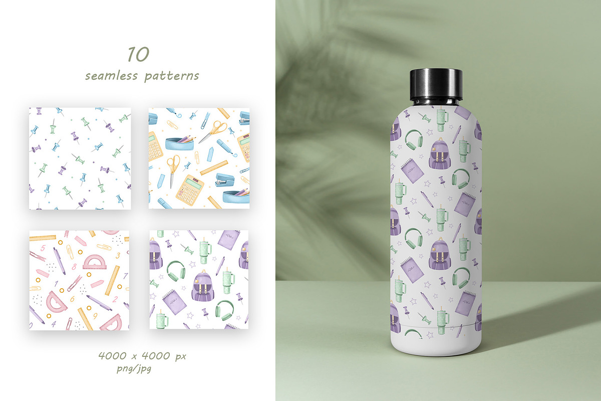 Back to School Patterns, a Pattern Graphic by ArtGiftsStudio (Photo 2 of 4)