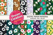 Hibiscus Flowers Digital Pattern, a Pattern Graphic by Dream Creation (Thumbnail 1 of 7)