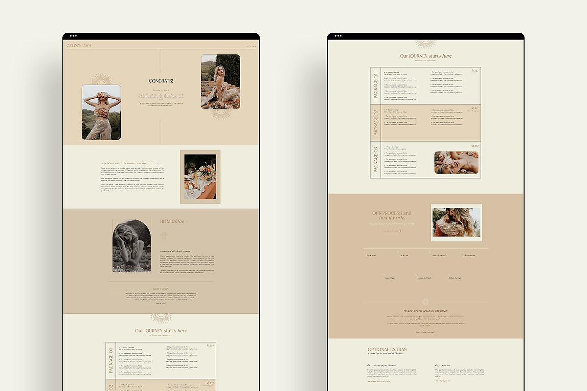 Elegant | Photo Price Guide Webpage, a Websites & App Template by Studio Leelou (Photo 5 of 8)