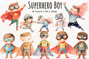 Superhero Boy Watercolor Sublimation, an Illustration by Maysa Art (Thumbnail 1 of 6)