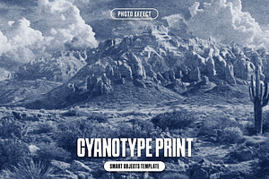 Cyanotype Print Photo Effect, a Layer Style Add-On by iDoodle Studio