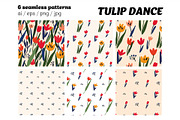 Bold Tulip Meadow Pattern Collection, a Pattern Graphic by Asya Melkonyan Patterns (Thumbnail 7 of 16)
