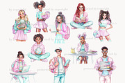 Back To School Clipart, a Person Illustration by GlamArtZhanna (Thumbnail 5 of 8)