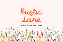 Rustic Lane Bold Handwritten Script