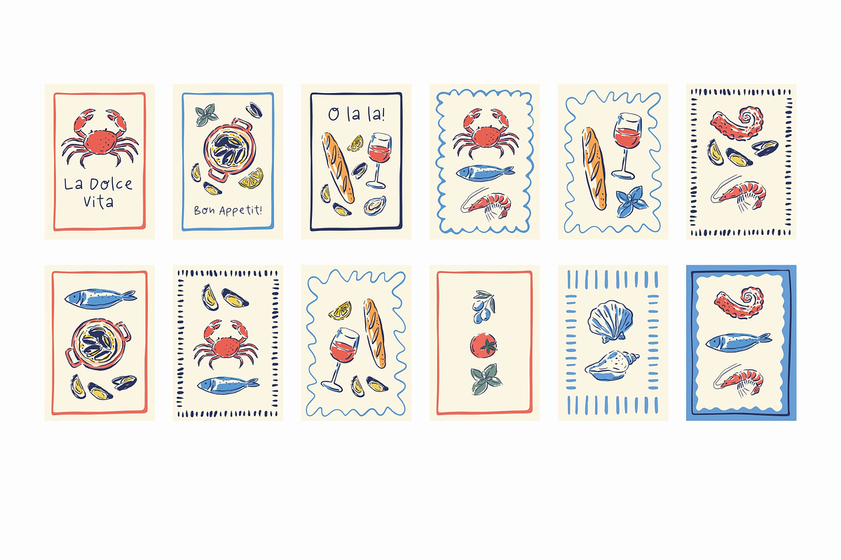 La Dolce Vita - Hand Drawn Food, a Decorative Illustration by Barkova Nadya (Photo 7 of 9)