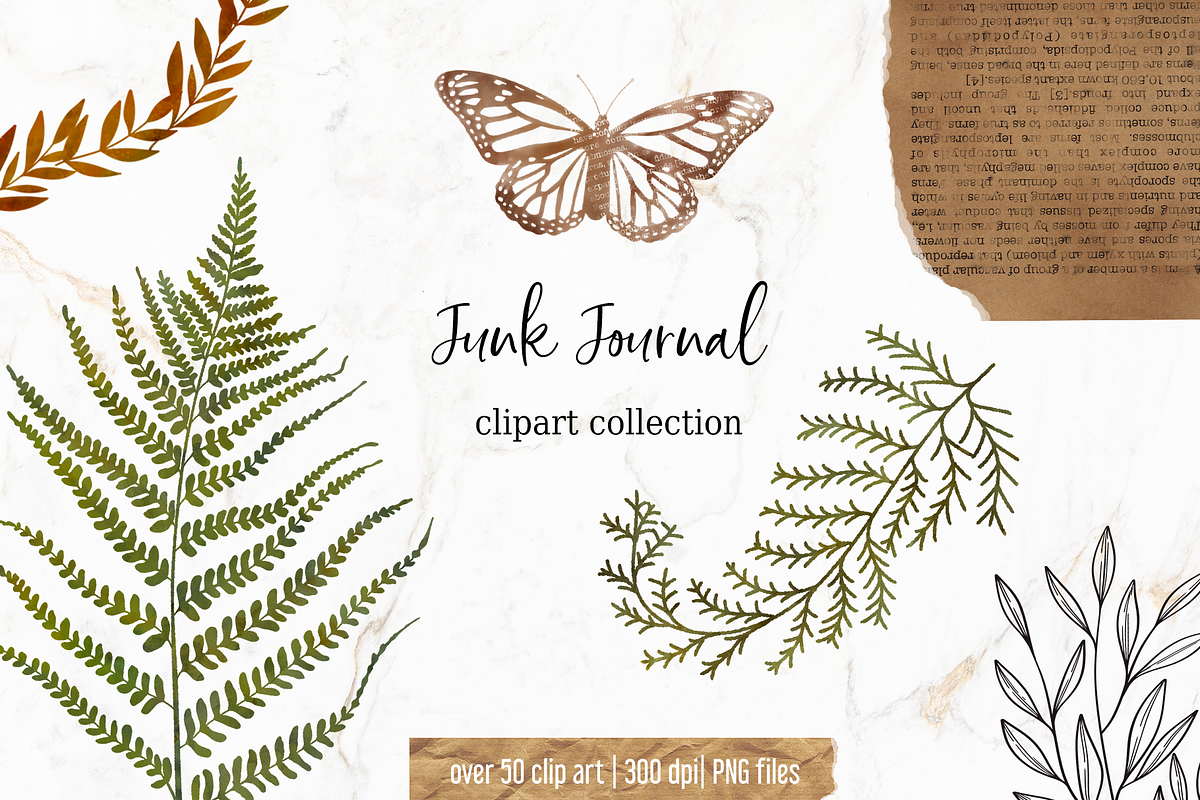 Junk Journal Kraft Paper clipart, an Illustration by Oh Mia Studio (Photo 1 of 3)