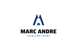 MA or AM Letter Monogram Logo
