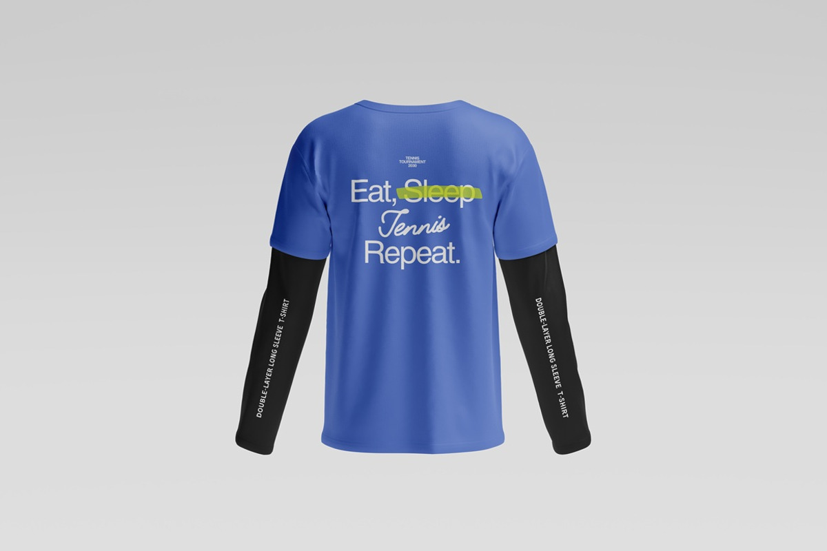 Double Layer Long Sleeve T-shirt, a Shirt Mockup by Momogi (Photo 7 of 8)