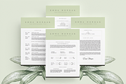 3 Page Green Resume / CV Template M, a Resume Template by Showy68 Template (Thumbnail 6 of 6)