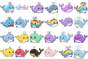 Cute Whale Clipart, an Animal Illustration by Forhadx5 (Thumbnail 3 of 7)