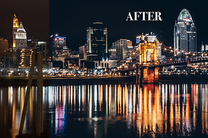 Nights and Lights Lightroom Preset, an Action Add-On by MP Photo and Presets