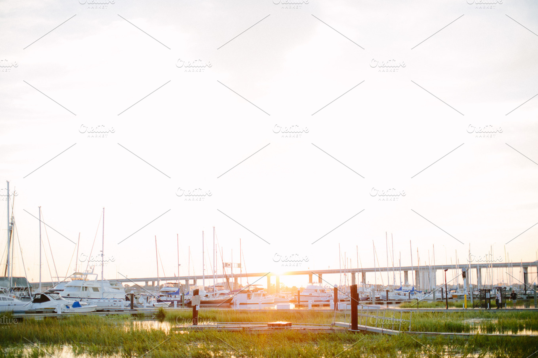 Sunset over Charleston, a Transportation Photo by Paige Winn Photo