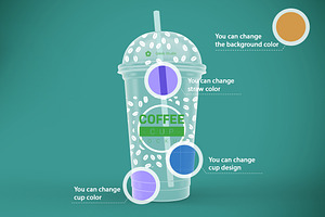 Transparent Plastic Cup Mockup