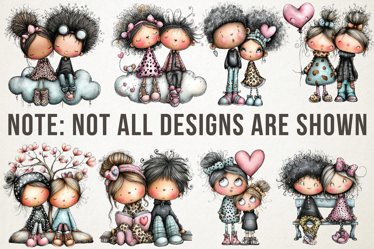 Dreamy Sweetheart Valentine Clipart, a Person Illustration by RobertsArt (Photo 2 of 7)